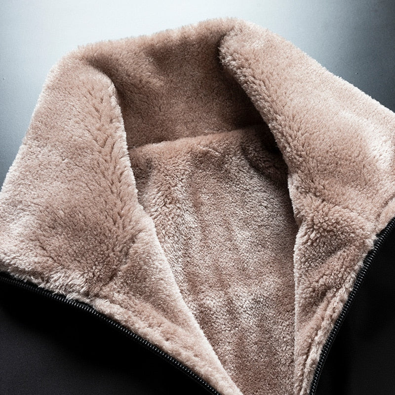 Veste en peluche à col roulé pour