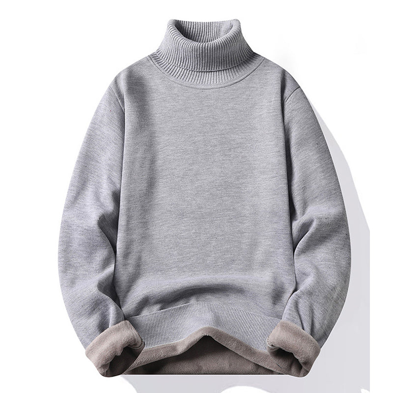 Pull en peluche à col roulé