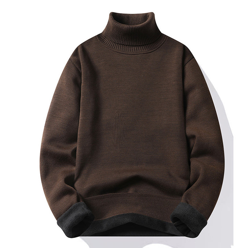 Pull en peluche à col roulé