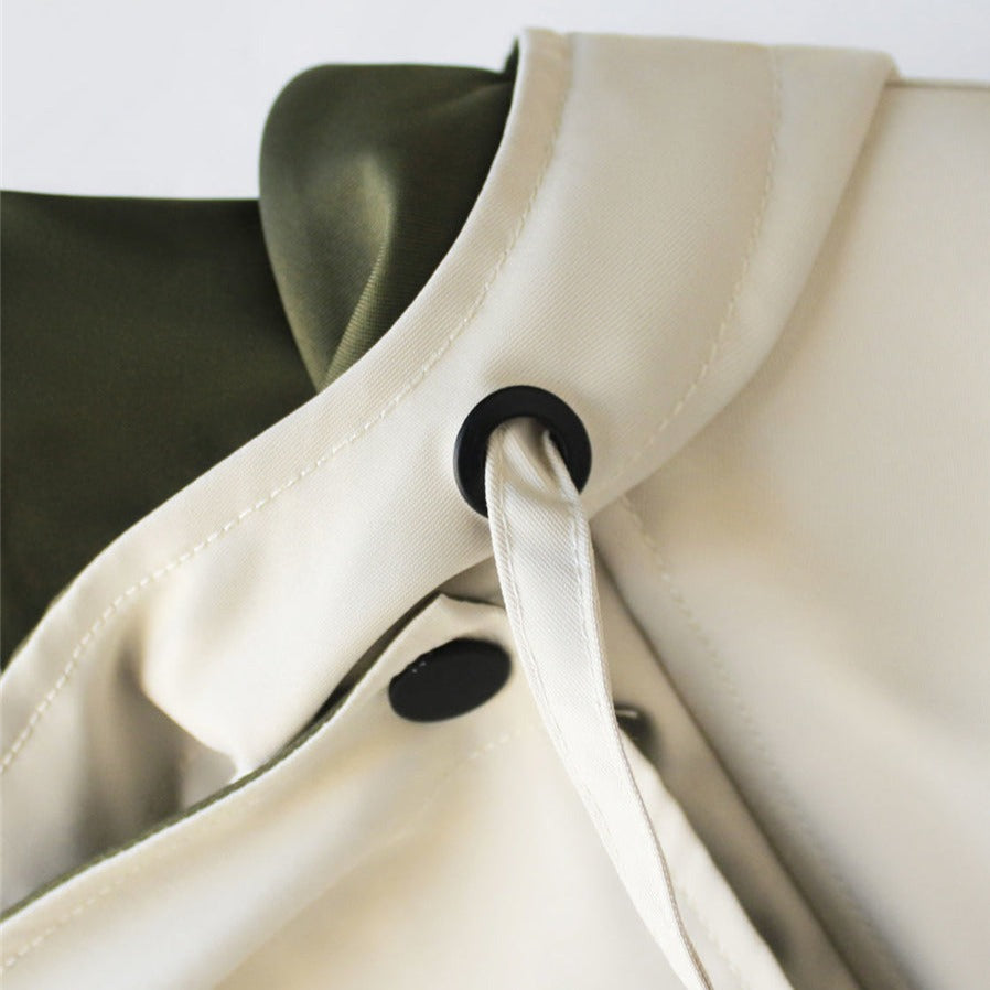 Amara Chic - Trenchcoat vert élégant pour femme en saison de transition