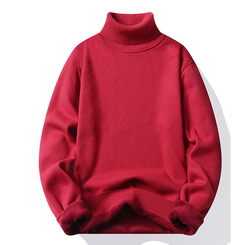 Pull en peluche à col roulé