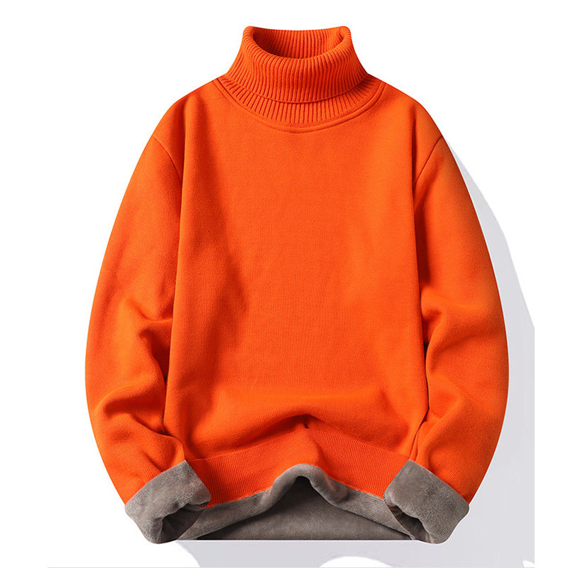 Pull en peluche à col roulé