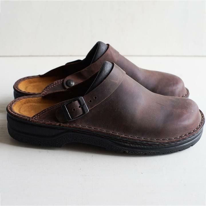 ConfortMax - Pantoufles en cuir orthopédiques pour hommes