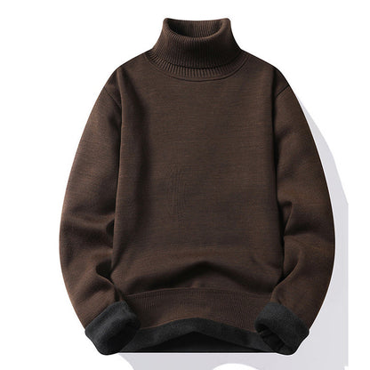 Pull en peluche à col roulé
