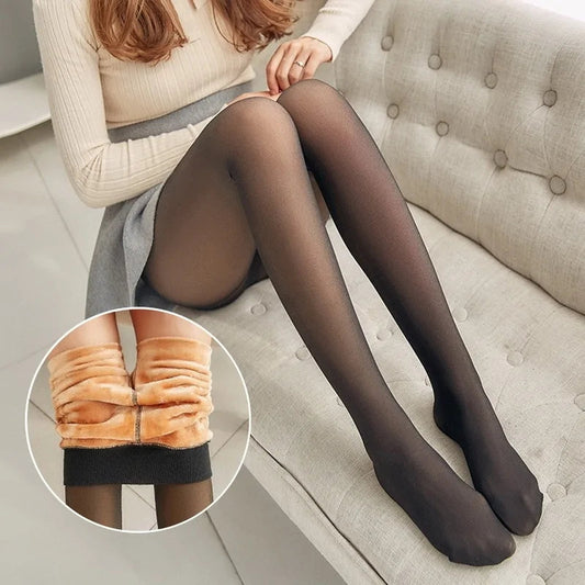 ThermoDouceur – Collants Translucides en Polaire Doux et Chaud