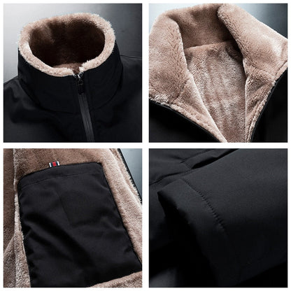 Veste en peluche à col roulé pour